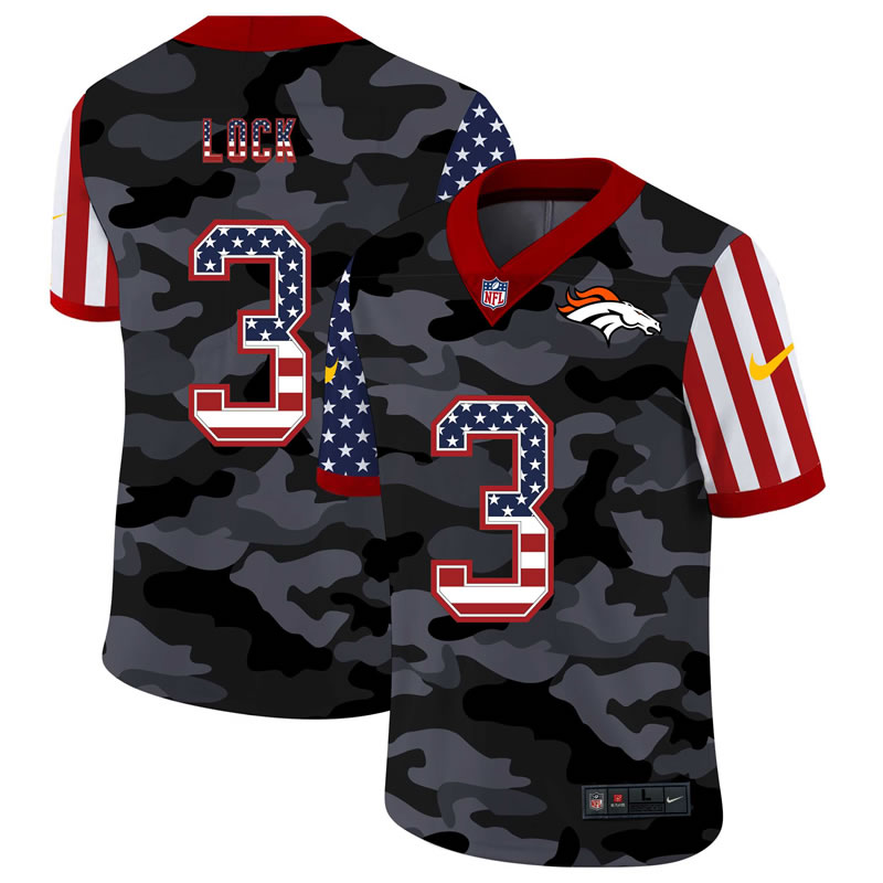 Nike Denver Broncos 3 Lock 2020 USA Camo Salute to Service Limited Jersey zhua